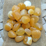 Tumbled Yellow Calcite~TUMYWCL