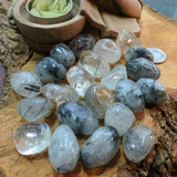 Tumbled Tourmalinated Quartz~TUMTMQU