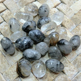 Tumbled Tourmalinated Quartz~TUMTMQU