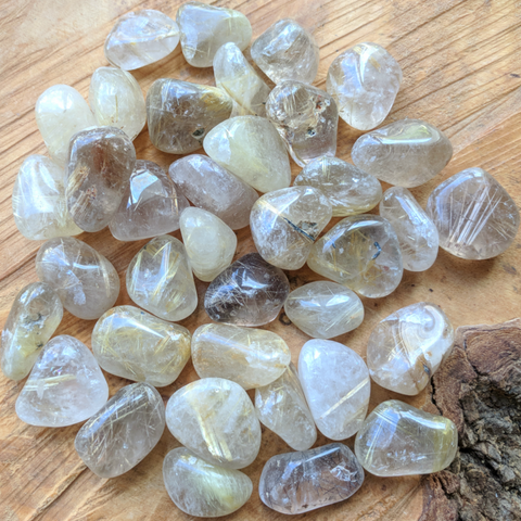 Tumbled Rutilated Quartz-Small~TUMSRTQT