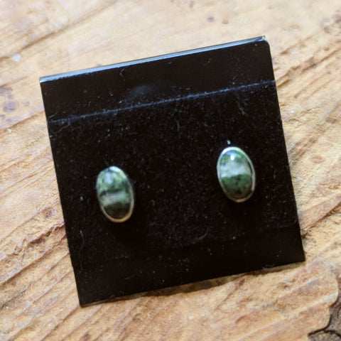 Chrysotile in Serpentine Post Earrings~JCHSPER2