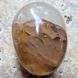 Golden Healer Quartz Palm Stone~CRGHQP08