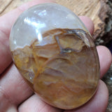 Golden Healer Quartz Palm Stone~CRGHQP08