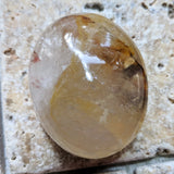 Golden Healer Quartz Palm Stone~CRGHQP10