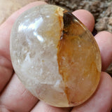 Golden Healer Quartz Palm Stone~CRGHQP10