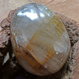 Golden Healer Quartz Palm Stone~CRGHQP16