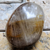 Golden Healer Quartz Palm Stone~CRGHQP16