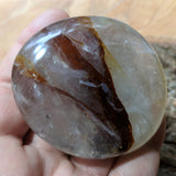 Golden Healer Quartz Palm Stone~CRGHQP19