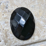 Black Jade-Faceted Cabochon CRBJADF2