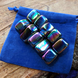 Ten Rainbow Magnetic Hematite Tumbled~TUMMRHEM