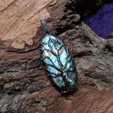 Labradorite Tree Wire Wrapped Pendant~JWRLABT3