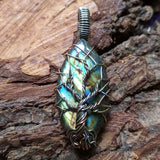 Labradorite Tree Wire Wrapped Pendant~JWRLABT6