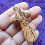 Hand Crafted Olive Wood Comfort Crosses