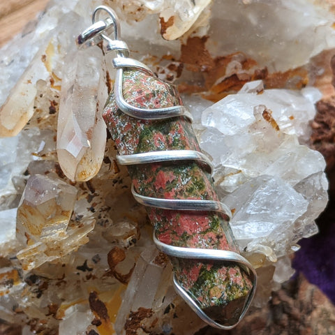 Unakite Point Pendant~JSPUNPP3