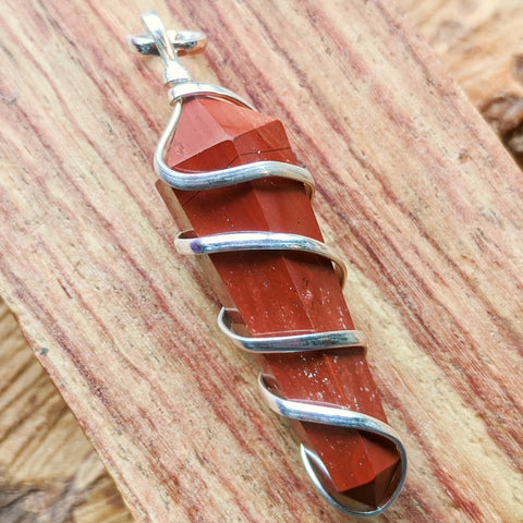 Red Jasper Point Pendant~JSPWRRP3