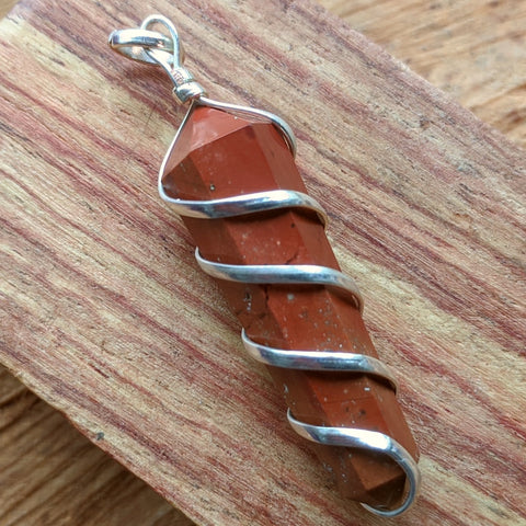Red Jasper Point Pendant~JSPWRRP4