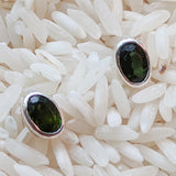 Green Tourmaline Post Earrings~JSSGTFE1