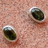 Green Tourmaline Post Earrings~JSSGTFE1