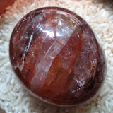 Red Hematoid Quartz Palm Stone~CRRHPS27