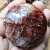 Red Hematoid Quartz Palm Stone~CRRHPS28