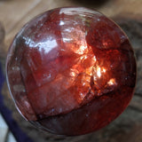 Red Hematoid Quartz Palm Stone~CRRHPS28