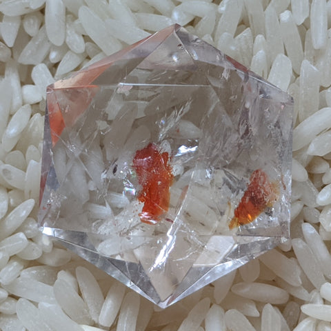 Creator's Star Faceted Red Hematoid Quartz~CRRHQCS3