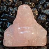 Rose Quartz Laughing Buddha~ CRRQLBUD