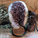 Amethyst Geode on Metal Stand~CRAMMS03