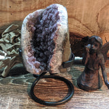 Amethyst Geode on Metal Stand~CRAMMS03