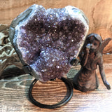 Amethyst Geode on Metal Stand~CRAMMS04