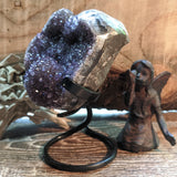 Amethyst Geode on Metal Stand~CRAMMS04