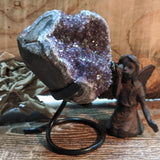 Amethyst Geode on Metal Stand~CRAMMS04