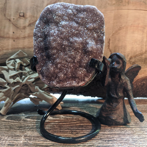 Amethyst Geode on Metal Stand~CRAMMS08