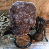 Amethyst Geode on Metal Stand~CRAMMS08