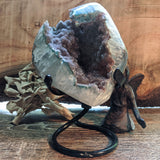 Amethyst Geode on Metal Stand~CRAMMS15