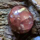 Red Hematoid Quartz Palm Stone~CRRHPS01