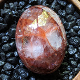 Red Hematoid Quartz Palm Stone~CRRHPS16