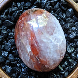 Red Hematoid Quartz Palm Stone~CRRHPS17