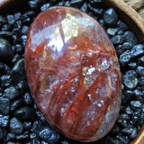 Red Hematoid Quartz Palm Stone~CRRHPS20