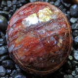 Red Hematoid Quartz Palm Stone~CRRHPS21