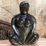 Gold Sheen Obsidian Earth Heart Goddess Carving- CRGSOGG1