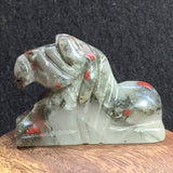 Stone Animal Carving~Red Jasper in Quartz~CRSACV03