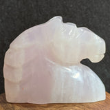 Stone Animal Carving~Rose Quartz Horse~CRSACV05