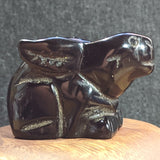 Stone Animal Carving~Obsidian Rabbit~CRSACV11