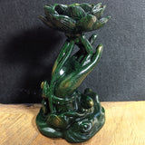 Lotus Hand Sphere Holder-Green~CRLHGREE