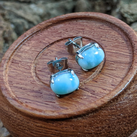 Larimar Post Earrings~JLARPEAR