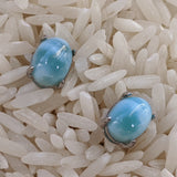 Larimar Post Earrings~JLARPEAR