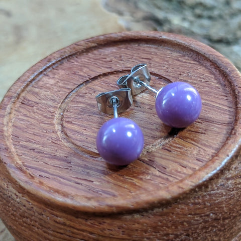 Phosphosiderite (Strengite) Post Earrings-JPPSEARR