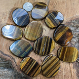 Tiger's Eye Flat Worry Stone~CRTEFLTW