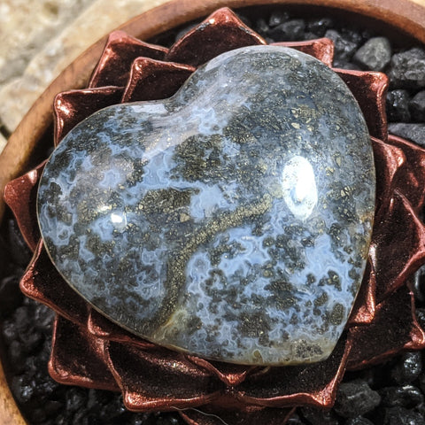 Marcasite Agate Heart~CRMARAH2